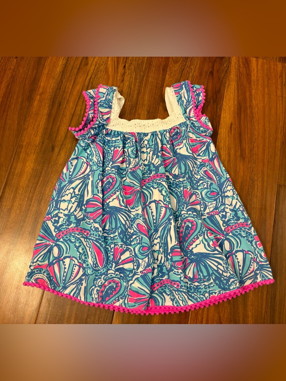 Lilly Pulitzer Target Seashell blue/white/pink short sleeve dress